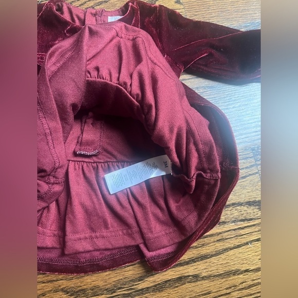 Just One You/ Carters Baby Dress Red Velvet Dress for Girl Sz 3mo - Picture 5 of 5